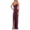 Outlet 💯 City Vibe Multi Strap Faux Wrap Long 👗 Dress Plum 👏