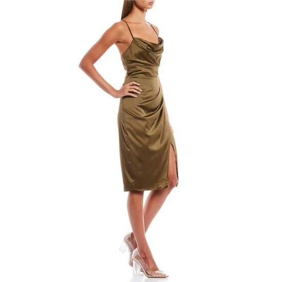 Top 10 π City Vibe Sleeveless Crisscross-Back Midi Sheath π Dress Olive βοΈ - Image 3