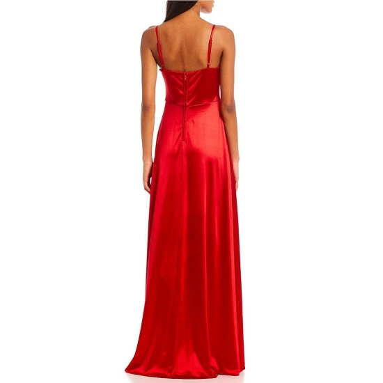 Cheap β¨ City Vibe Sweetheart Neck Power Knit Long Pocket π Dress Bright Red β - Image 2