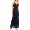 Best reviews of 👍 City Vibe Spaghetti Strap V-Neck Sequin Fringe Long 👗 Dress Navy 🔥