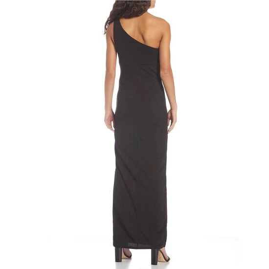 Brand new π City Vibe One-Shoulder Cutout Front Side Slit Long π Dress Black β - Image 3