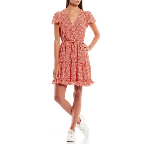 Flash Sale ๐ City Vibe Short-Sleeve Printed Waist Tie Fit-And-Flare ๐ Dress Ivory/red โ๏ธ 1 Flash Sale ๐ City Vibe Short-Sleeve Printed Waist Tie Fit-And-Flare ๐ Dress Ivory/red โ๏ธ