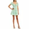 New 💯 City Vibe Short Sleeve Emma Cut Out Tiered Floral 👗 Dress Mint/ivory 🤩